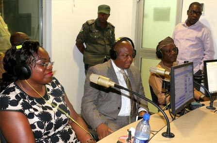 Prof.-Ganiyu-Olatunji-Olatunde-on-air-at-the-OOU-Radio-Station.