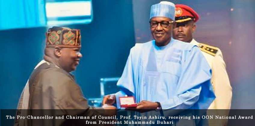 848px x 420px - Buhari confers national honour on OOU Pro-Chancellor - Home | Olabisi  Onabanjo University